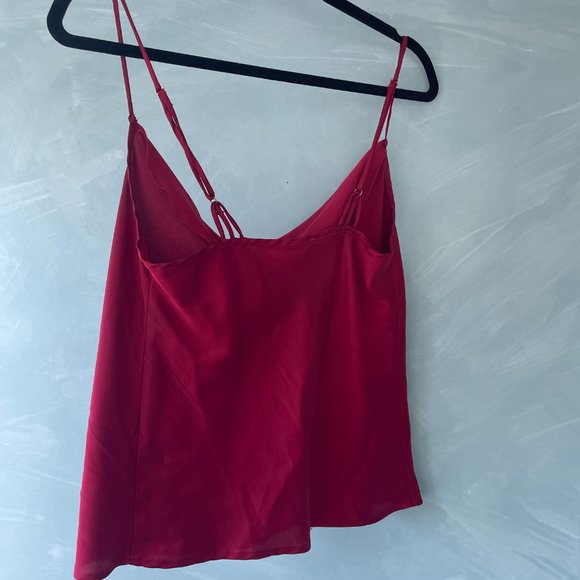 For Love & Lemons X Jamie King La Diane Blouse Red Size S - Picture 3 of 4